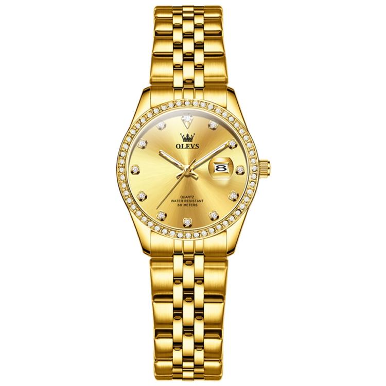 OLEVS 3629 Women Diamond Bezel Luminous Waterproof Quartz Watch