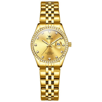 OLEVS 3629 Women Diamond Bezel Luminous Waterproof Quartz Watch