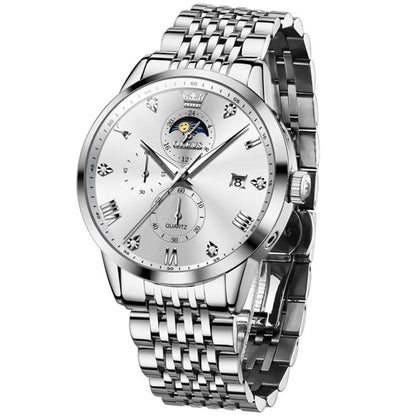 OLEVS 2925 Men Multifunctional Waterproof Luminous Quartz Watch