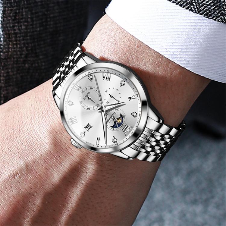 OLEVS 2925 Men Multifunctional Waterproof Luminous Quartz Watch