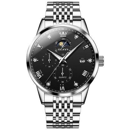 OLEVS 2925 Men Multifunctional Waterproof Luminous Quartz Watch