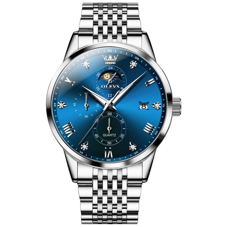 OLEVS 2925 Men Multifunctional Waterproof Luminous Quartz Watch