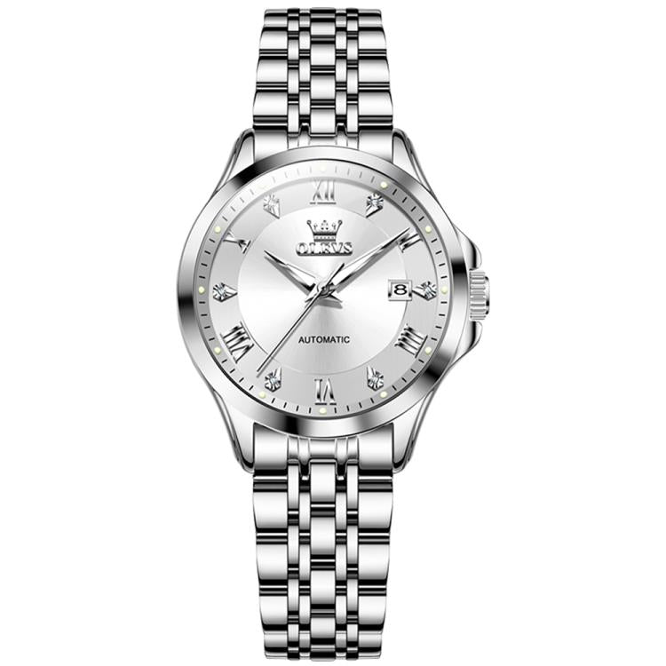 OLEVS 6702 Women Waterproof Luminous Single Calendar Mechanical Watch