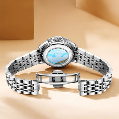 OLEVS 6702 Women Waterproof Luminous Single Calendar Mechanical Watch