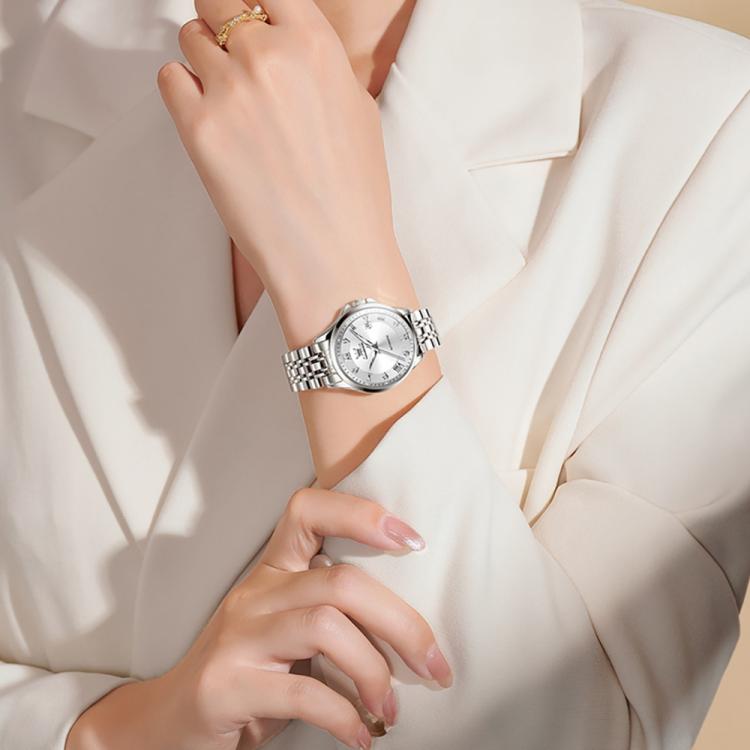 OLEVS 6702 Women Waterproof Luminous Single Calendar Mechanical Watch
