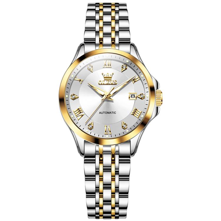 OLEVS 6702 Women Waterproof Luminous Single Calendar Mechanical Watch