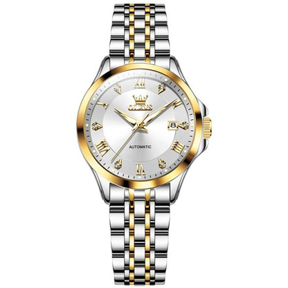 OLEVS 6702 Women Waterproof Luminous Single Calendar Mechanical Watch
