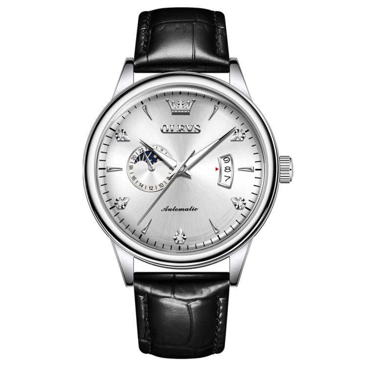 OLEVS 7040 Men Sun Moon Star Luminous Waterproof Mechanical Watch