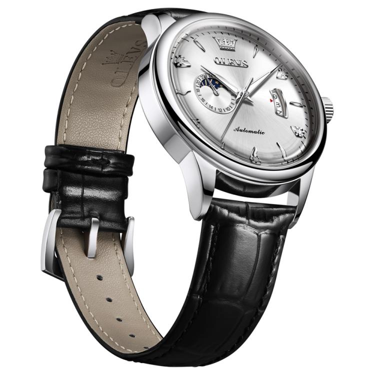 OLEVS 7040 Men Sun Moon Star Luminous Waterproof Mechanical Watch