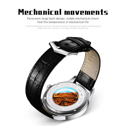 OLEVS 7040 Men Sun Moon Star Luminous Waterproof Mechanical Watch