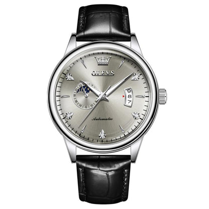 OLEVS 7040 Men Sun Moon Star Luminous Waterproof Mechanical Watch