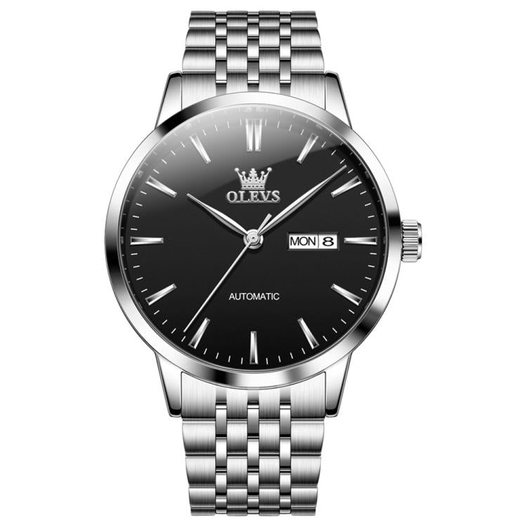 OLEVS 7048 Men Diamond Dual Calendar Mechanical Watch
