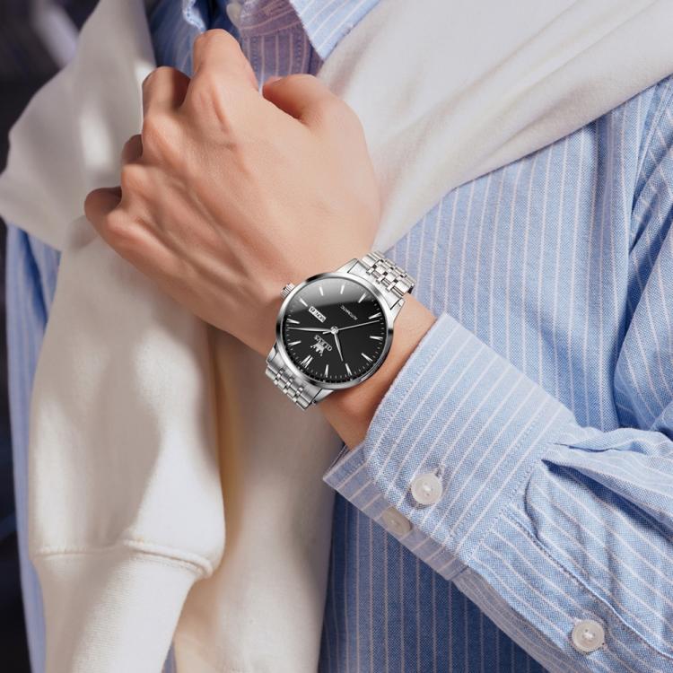 OLEVS 7048 Men Diamond Dual Calendar Mechanical Watch