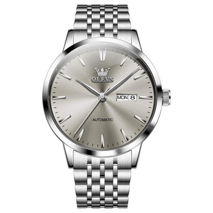 OLEVS 7048 Men Diamond Dual Calendar Mechanical Watch