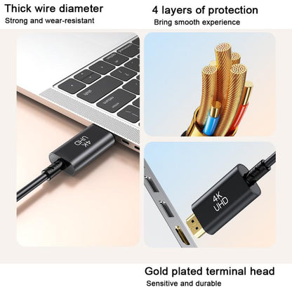 awei CL-212T USB-C / Type-C to HDMI 4K 30Hz HD Adapter Cable, CL-212T