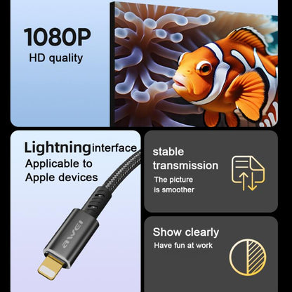 awei CL-213L 8 Pin to HDMI 1080P HD Adapter Cable, CL-213L