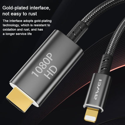 awei CL-213L 8 Pin to HDMI 1080P HD Adapter Cable, CL-213L