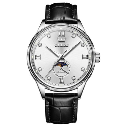 OLEVS 7039 Men Sun Moon Star Luminous Waterproof Mechanical Watch