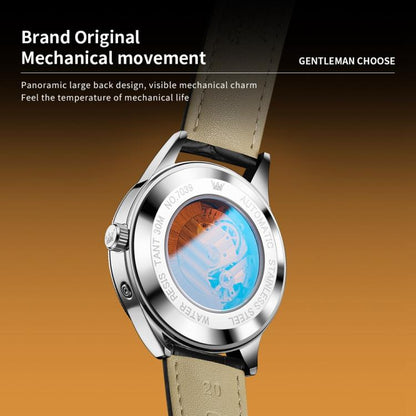 OLEVS 7039 Men Sun Moon Star Luminous Waterproof Mechanical Watch