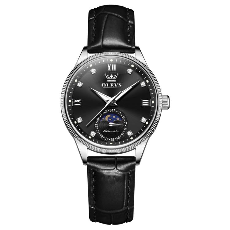 OLEVS 7039 Women Sun Moon Star Luminous Waterproof Mechanical Watch