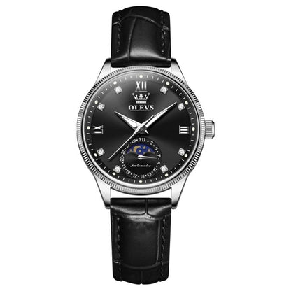 OLEVS 7039 Women Sun Moon Star Luminous Waterproof Mechanical Watch