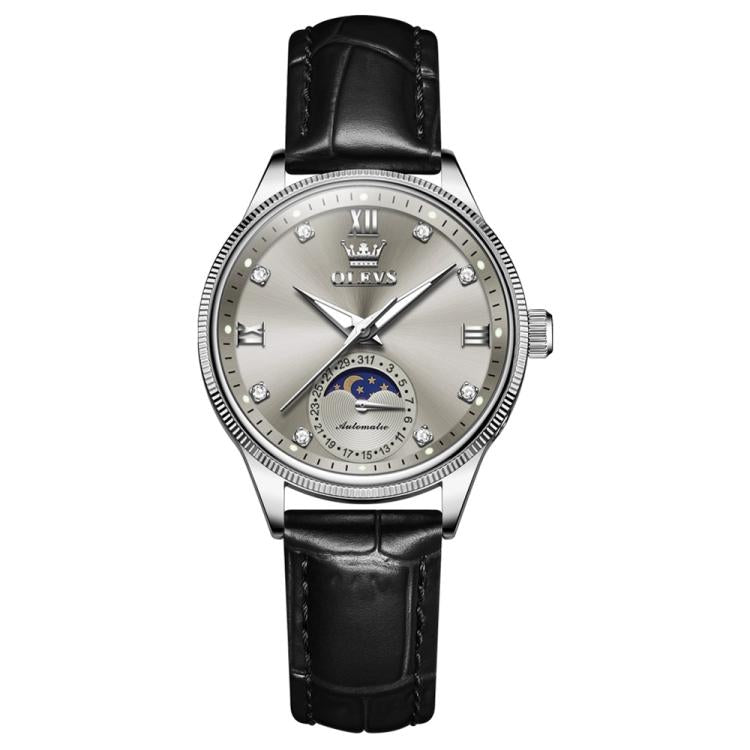 OLEVS 7039 Women Sun Moon Star Luminous Waterproof Mechanical Watch