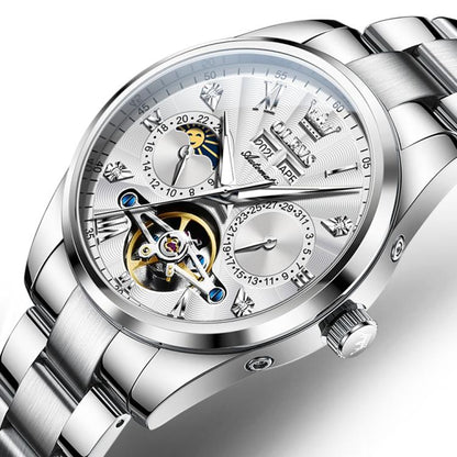 OLEVS 7028 Men Multifunctional Luminous Waterproof Mechanical Watch