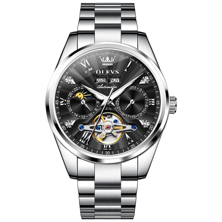 OLEVS 7028 Men Multifunctional Luminous Waterproof Mechanical Watch