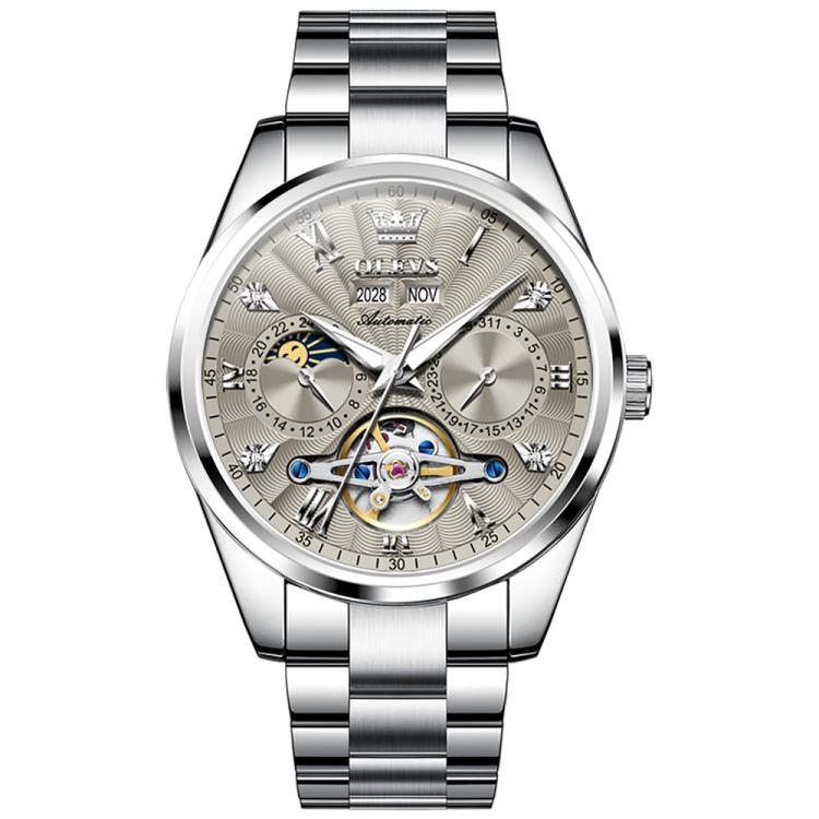 OLEVS 7028 Men Multifunctional Luminous Waterproof Mechanical Watch