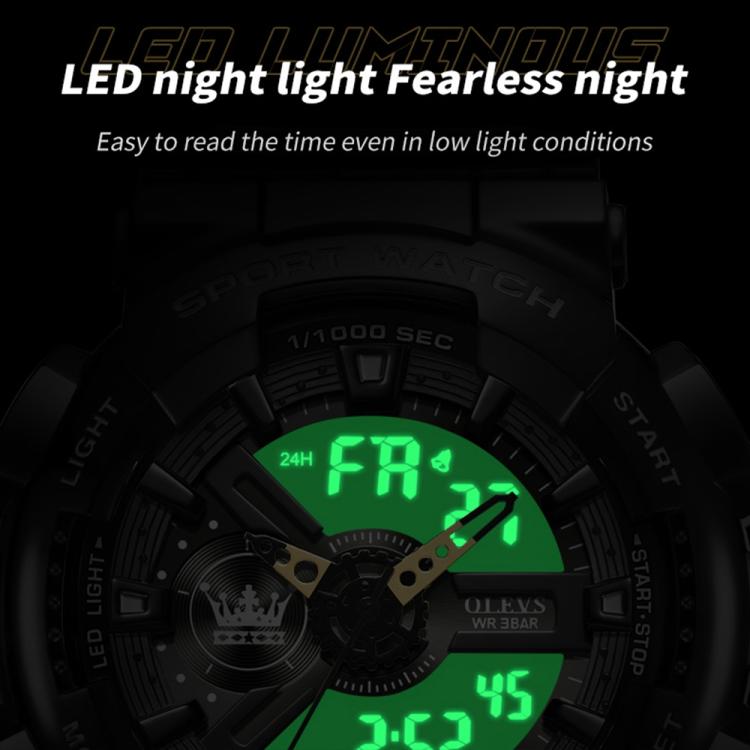 OLEVS 1102 Men Multifunctional Smart Waterproof Electronic Watch