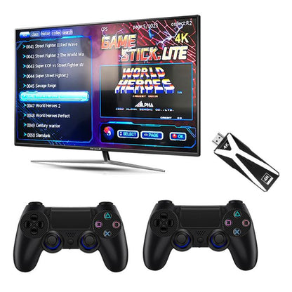 M10 4K Ultra HD Game TV Stick with Dual Gamepads 2.4G Receiver, 64GB Basic, 128GB Basic, 64GB + Remote Control, 128GB + Remote Control