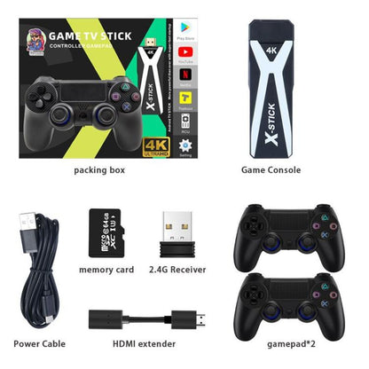 M10 4K Ultra HD Game TV Stick with Dual Gamepads 2.4G Receiver, 64GB Basic, 128GB Basic, 64GB + Remote Control, 128GB + Remote Control