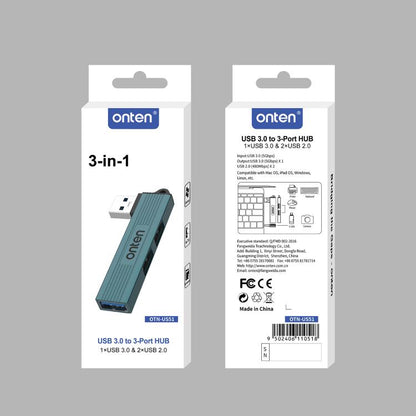 Onten US51 3 in 1 USB 3.0 HUB, US51