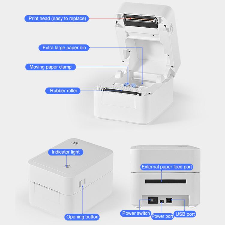 HPRT D35 Computer Version Express Electronic Waybill Printer, EU Plug, AU Plug, UK Plug, US Plug