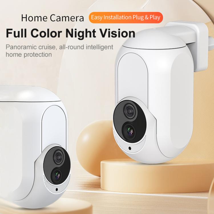 Home Socket Type WiFi Surveillance Camera Support Night Vision & Two-way Intercom, US Plug