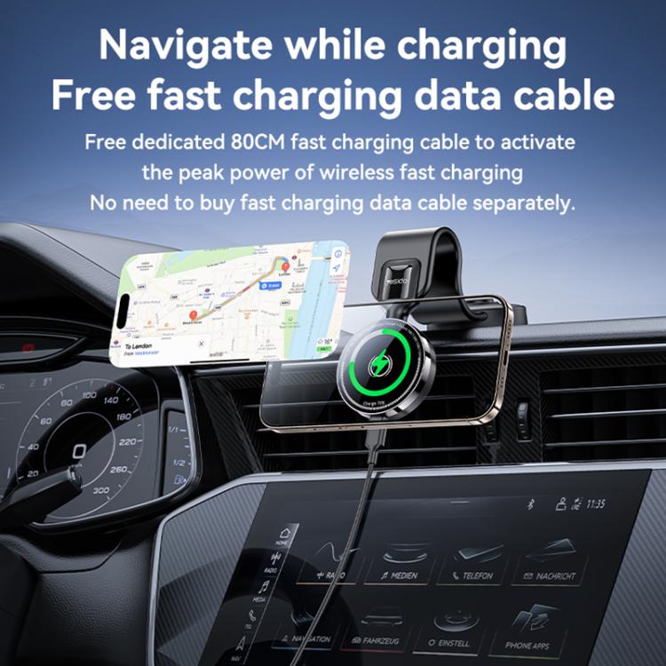 Yesido C316 15W Magsafe Magnetic Car Wireless Charger, C316