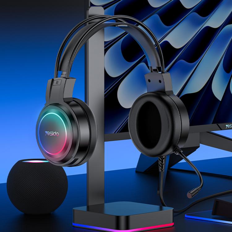 Yesido EK05 USB Wired RGB Light Gaming Headset with Mic, Cable length: 1.2m, EK05