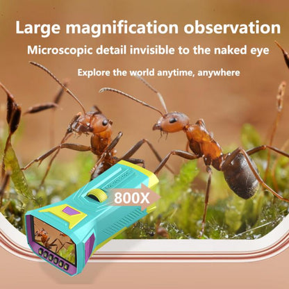 X1 3 inch HD Screen 800X Magnification Kids Microscope, X1