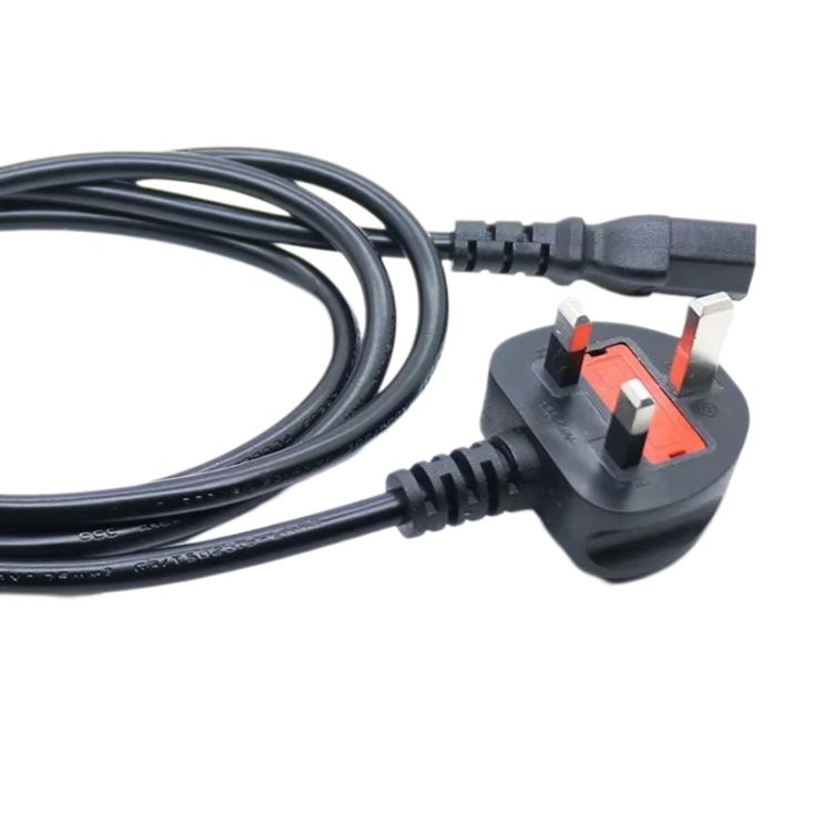 Big UK Plug Computer PC Power Cord 3 Pin Cable 0.5 Square, 1.5m, 1.8m