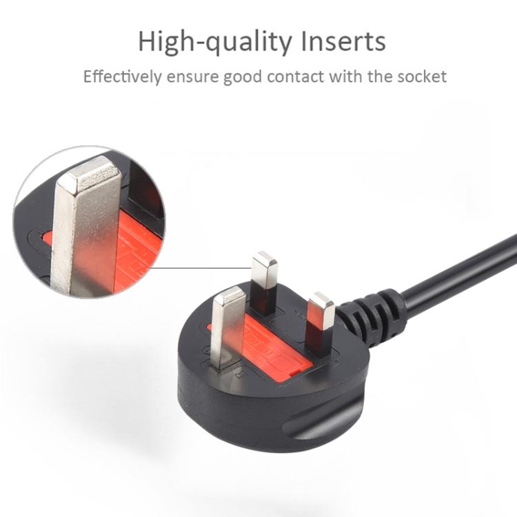 Big UK Plug Computer PC Power Cord 3 Pin Cable 0.5 Square, 1.5m, 1.8m