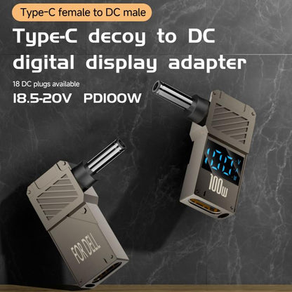 100W Computer Charging Digital Display Adapter, Type-C to DC4.0x1.7mm, Type-C to DC4.0x1.35mm, Type-C to DC4.0x1.7mm Center Groove, Type-C to DC3.0 x 1.1mm, Type-C to DC5.5x2.1mm, Type-C to DC6.0x0.6mm, Type-C to DC5.5x2.5mm, Type-C to DC5.5x1.7mm...