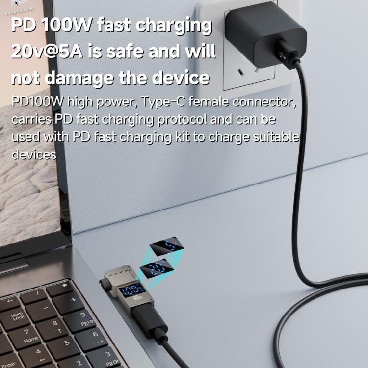 100W Computer Charging Digital Display Adapter, Type-C to DC4.0x1.7mm, Type-C to DC4.0x1.35mm, Type-C to DC4.0x1.7mm Center Groove, Type-C to DC3.0 x 1.1mm, Type-C to DC5.5x2.1mm, Type-C to DC6.0x0.6mm, Type-C to DC5.5x2.5mm, Type-C to DC5.5x1.7mm...