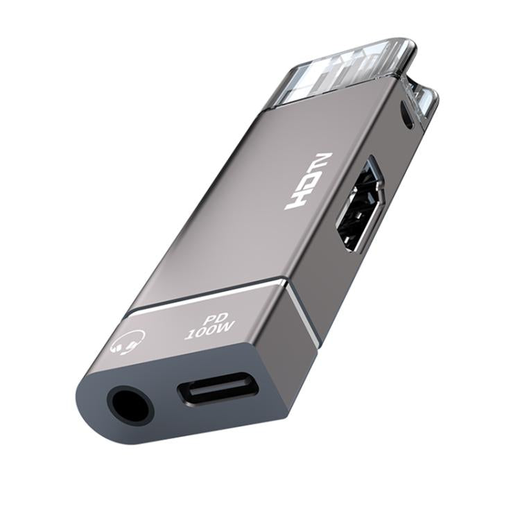 USB-C / Type-C to HDTV, 3.5mm, PD 100W 3 in 1 Multi-function Converter Docking Station, Type-C to HDTV+3.5mm+PD