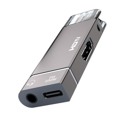 USB-C / Type-C to HDTV, 3.5mm, PD 100W 3 in 1 Multi-function Converter Docking Station, Type-C to HDTV+3.5mm+PD