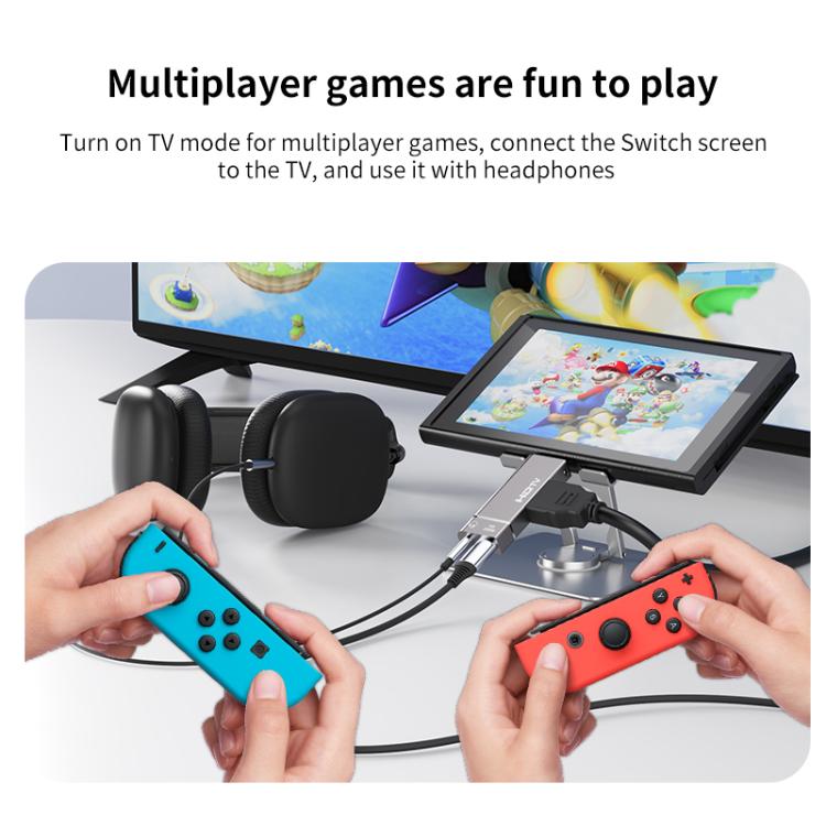 USB-C / Type-C to HDTV, 3.5mm, PD 100W 3 in 1 Multi-function Converter Docking Station, Type-C to HDTV+3.5mm+PD