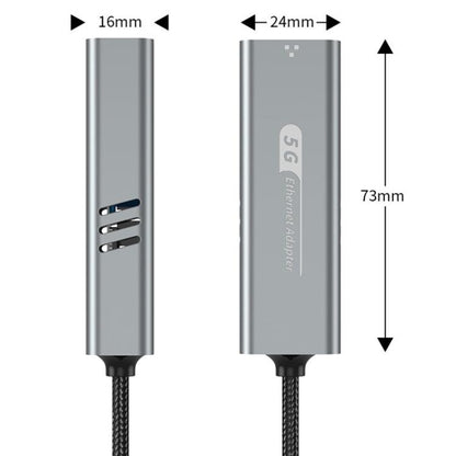 USB-C / Type-C and USB3.0 to RJ45 5G Gigabit Wired Ethernet Network Adapter, USB-C / Type-C and USB3.0 to RJ45 Adapter