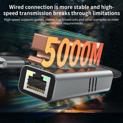 USB-C / Type-C and USB3.0 to RJ45 5G Gigabit Wired Ethernet Network Adapter, USB-C / Type-C and USB3.0 to RJ45 Adapter