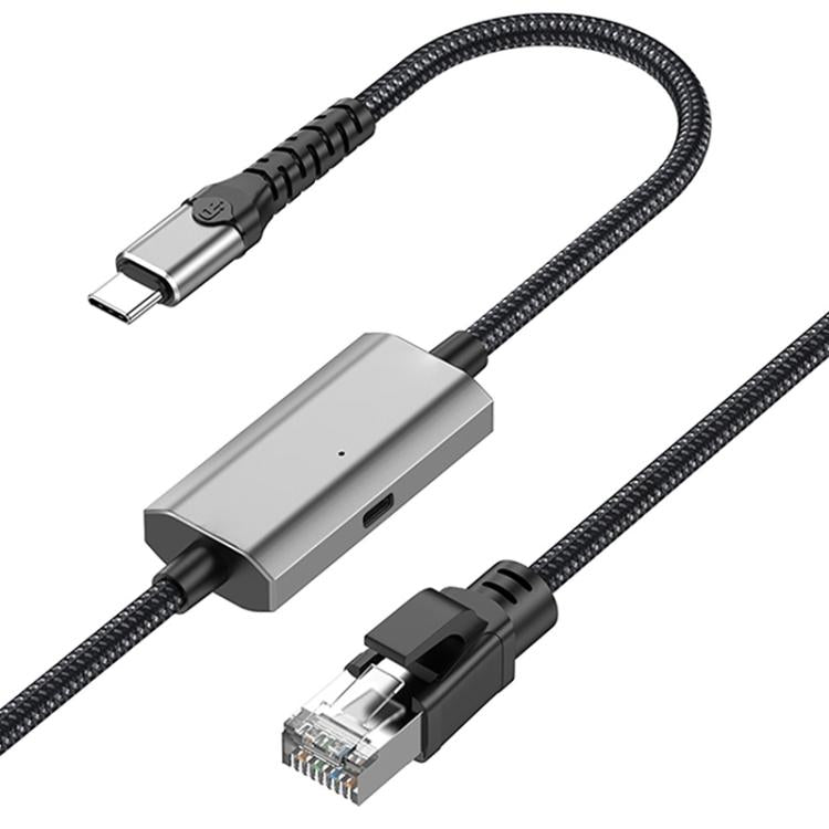 2m RJ45 to USB-C / Type-C High Speed Network Card Ethernet Cable, Type-C