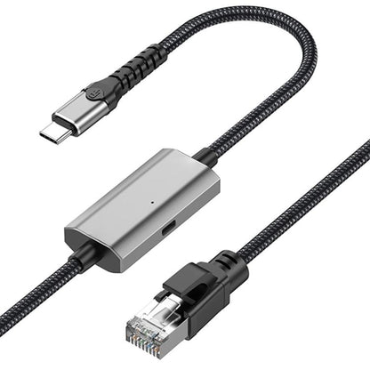 2m RJ45 to USB-C / Type-C High Speed Network Card Ethernet Cable, Type-C