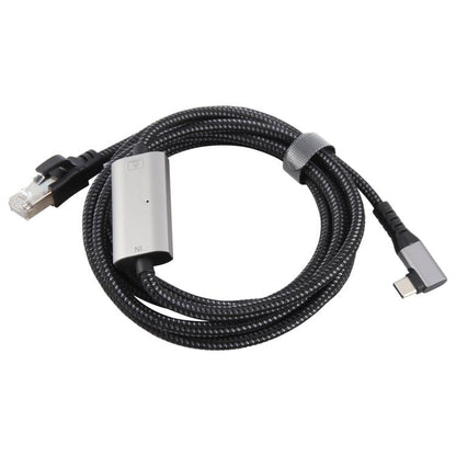 2m RJ45 to Type-C / USB 2-in-1 High Speed Network Card Ethernet Cable, Type-C / USB 2-in-1